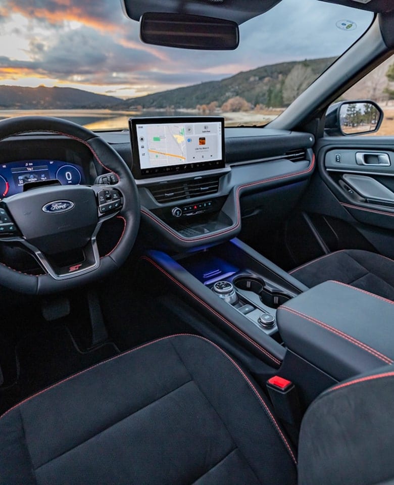 The interior of a 2025 Ford Explorer.